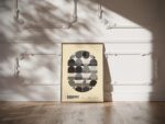 bauhaus print neutral geometric circle design