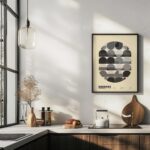 bauhaus print neutral geometric circle design 5