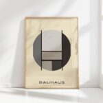 bauhaus print neutral palette geometric design
