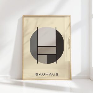 bauhaus print neutral palette geometric design