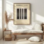bauhaus print neutral tone geometric pattern 6