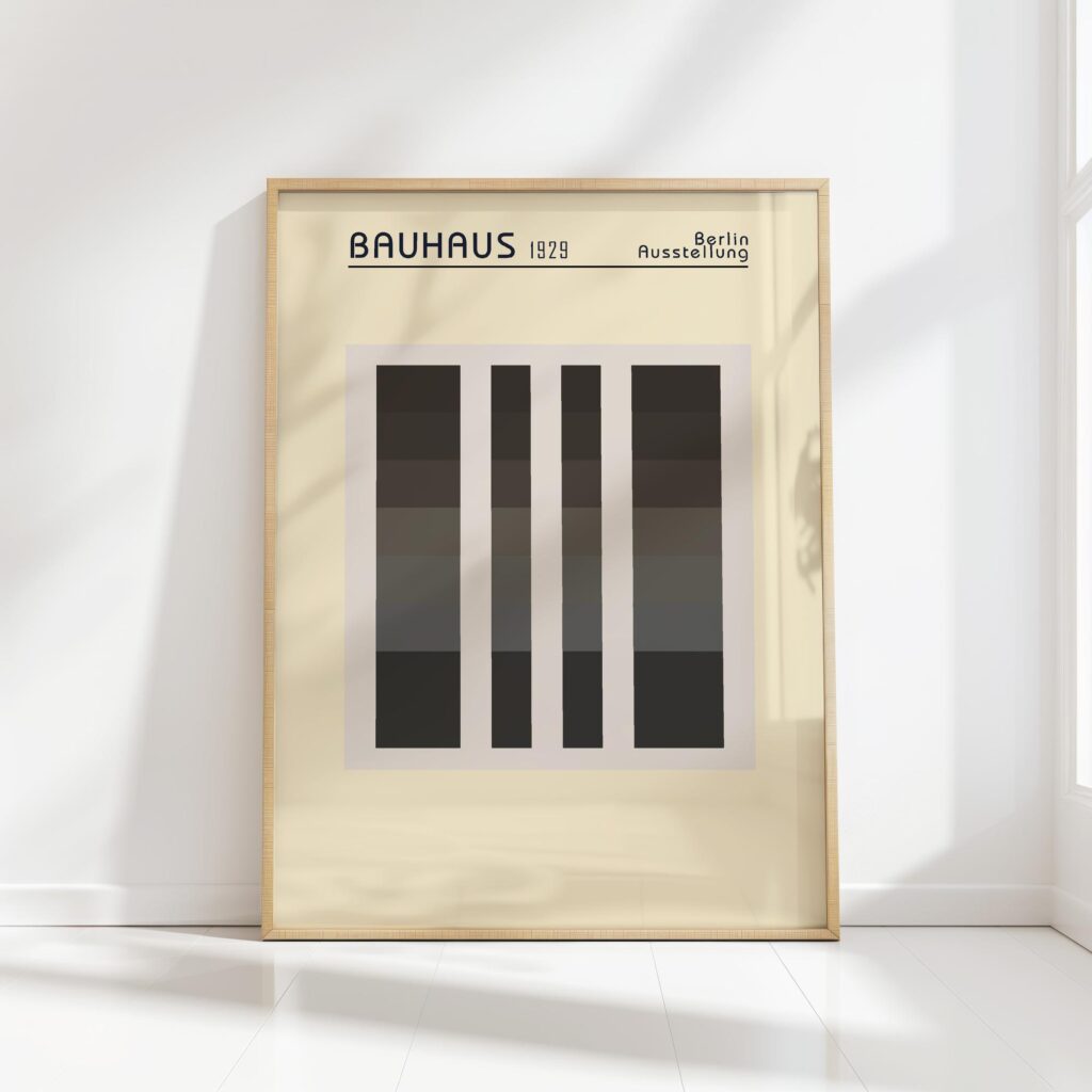 bauhaus print neutral tone geometric pattern 8