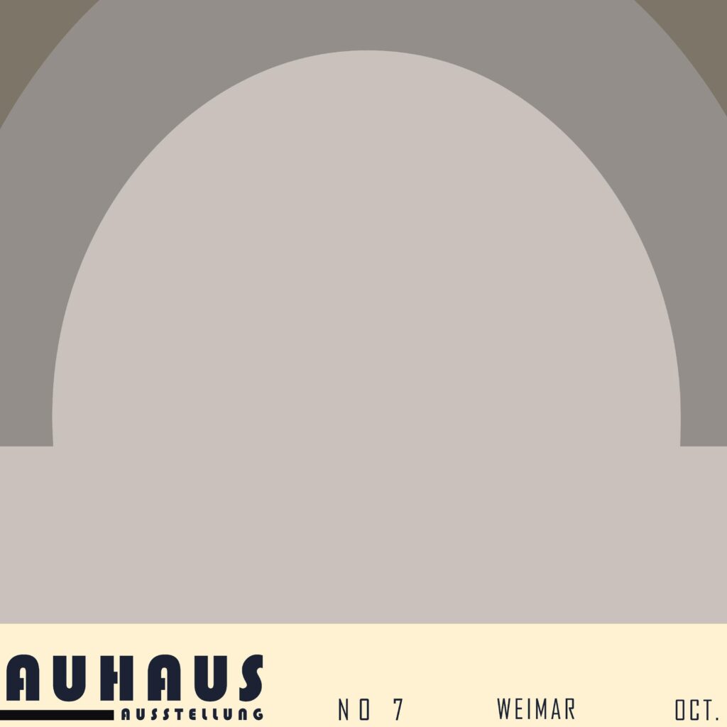 bauhaus print neutral tones arch design 4