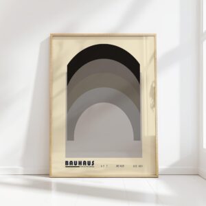 bauhaus print neutral tones arch design 8