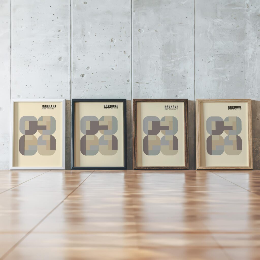 bauhaus print neutral tones block graphics 2