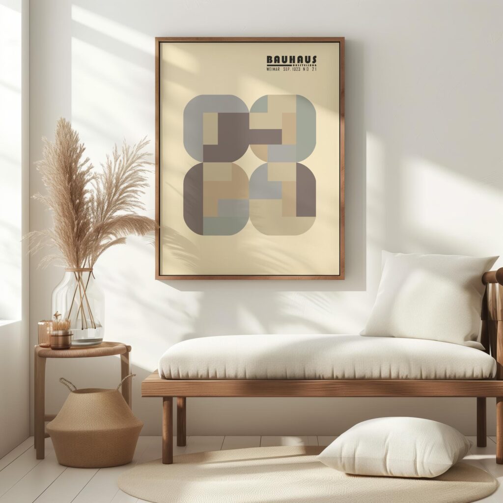 bauhaus print neutral tones block graphics 6