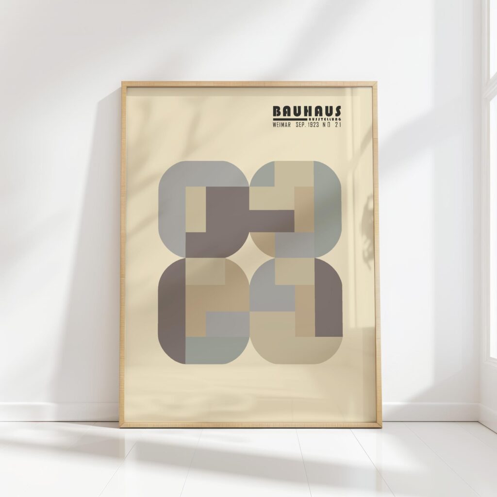 bauhaus print neutral tones block graphics 8