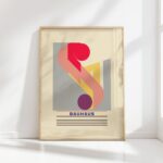 bauhaus print neutral tones geometric artistry