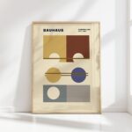 bauhaus print neutral tones geometric balance 1