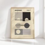 bauhaus print neutral tones geometric balance 2