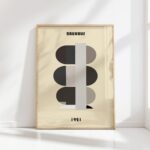 bauhaus print neutral tones geometric balance 3