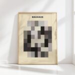 bauhaus print neutral tones geometric blocks
