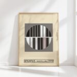 bauhaus print neutral tones geometric circle
