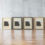 bauhaus print neutral tones geometric curves 2