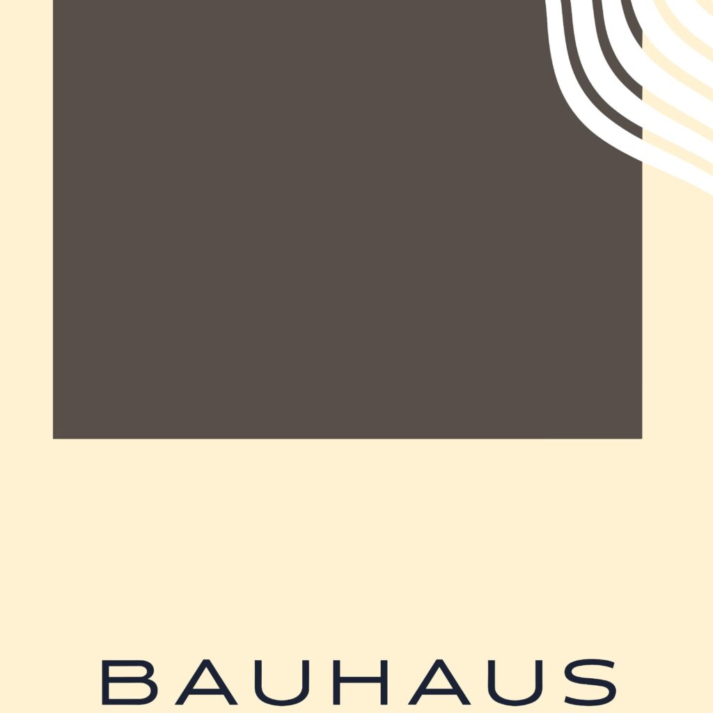 bauhaus print neutral tones geometric curves 4