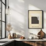 bauhaus print neutral tones geometric curves 5