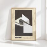 bauhaus print neutral tones geometric design 4