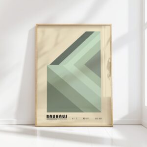 bauhaus print neutral tones geometric design 7