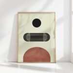 bauhaus print neutral tones geometric elegance