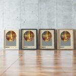bauhaus print neutral tones geometric grid design 2