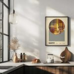 bauhaus print neutral tones geometric grid design 5