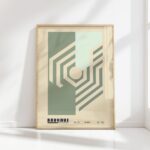 bauhaus print neutral tones geometric layer design