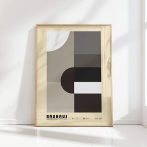bauhaus print neutral tones geometric minimalism
