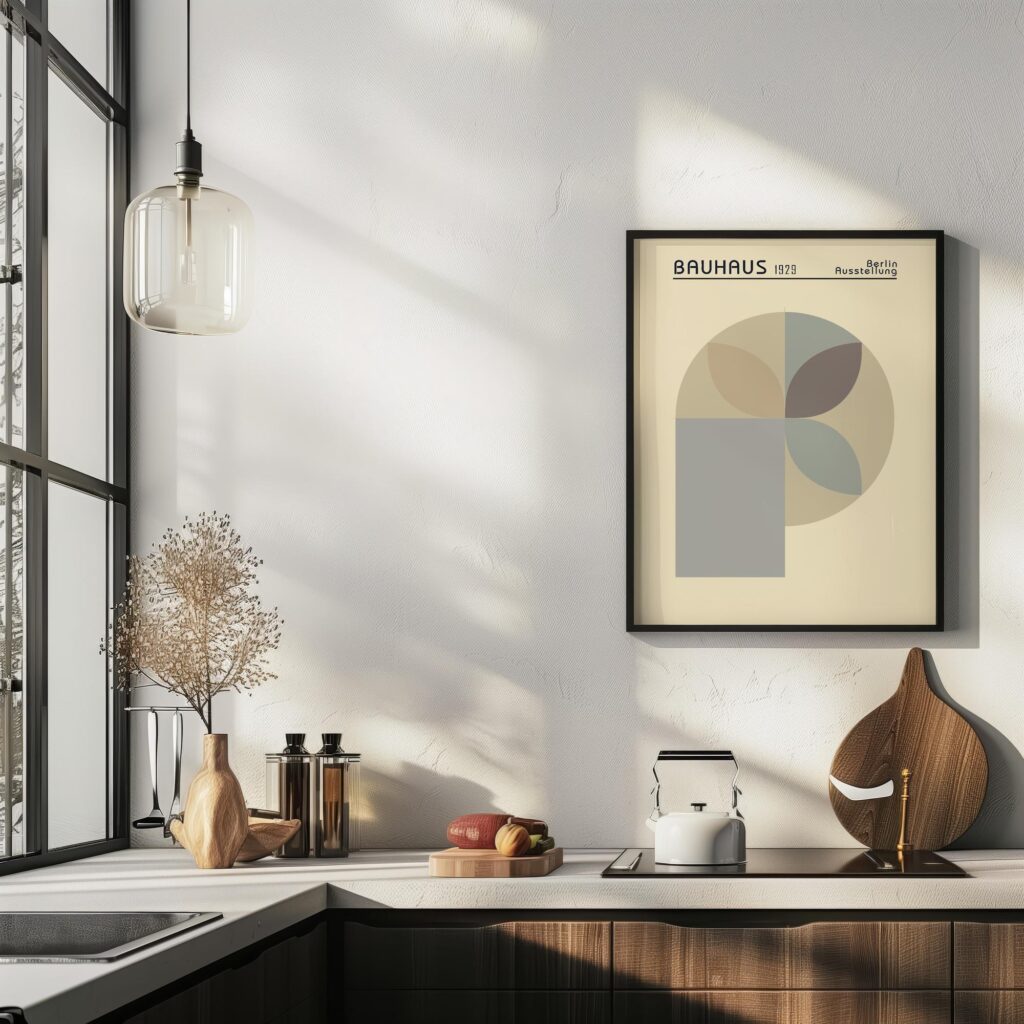 bauhaus print neutral tones geometric shapes 13