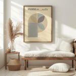 bauhaus print neutral tones geometric shapes 14