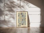 bauhaus print neutral tones geometric shapes