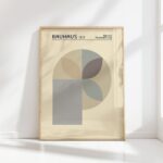 bauhaus print neutral tones geometric shapes 16