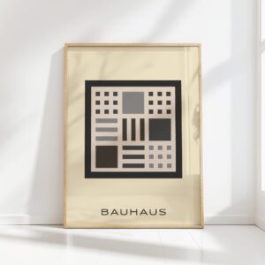bauhaus print neutral tones geometric shapes 24