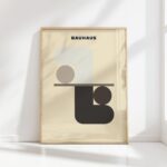 bauhaus print neutral tones geometric shapes 26