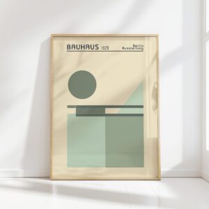 bauhaus print neutral tones geometric shapes 28