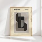 bauhaus print neutral tones geometric shapes 29