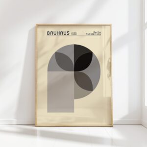 bauhaus print neutral tones geometric shapes 30
