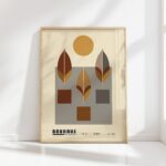 bauhaus print neutral tones geometric shapes 31