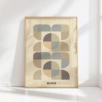 bauhaus print neutral tones geometric shapes 33