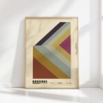 bauhaus print neutral tones geometric shapes 38