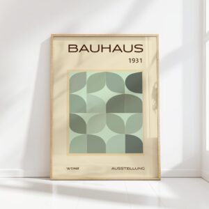 bauhaus print neutral tones geometric shapes 39
