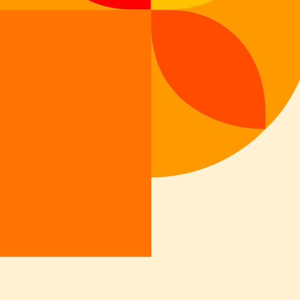 bauhaus print orange tone geometric composition 4