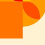 bauhaus print orange tone geometric composition 4