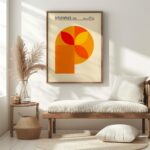 bauhaus print orange tone geometric composition 6