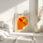 bauhaus print orange tone geometric composition 7