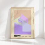 bauhaus print pastel architectural shapes design