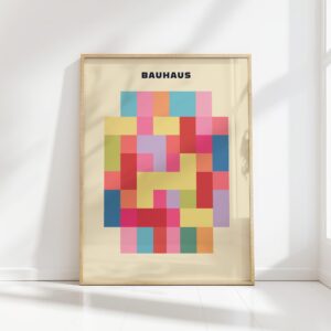 bauhaus print pastel geometric blocks design 2