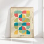 bauhaus print pastel geometric circle blocks