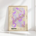 bauhaus print pastel geometric illusion artwork
