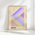 bauhaus print pastel geometric minimal design
