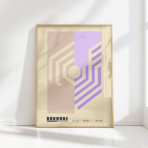 bauhaus print pastel geometric shapes design 2